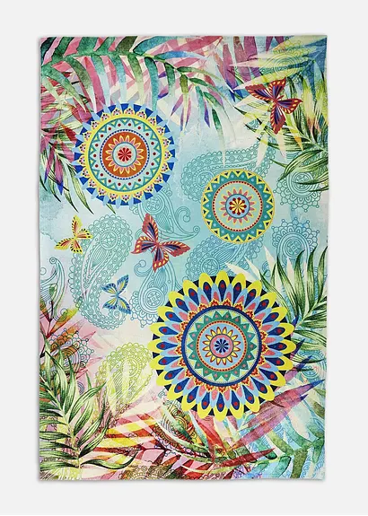 bonprix Bedruckter Teppich in farbenfrohen Farben - bunt