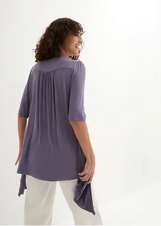 Bonprix Bedrucktes 2 In 1 Shirt Aus Fließender Viskose - Lila