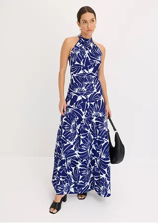 Bonprix Bedrucktes Maxikleid Aus Strukturiertem Jersey - Beige