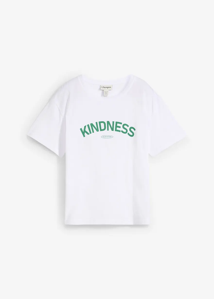 bonprix Bedrucktes T-Shirt aus Baumwolle - weiß - Damen