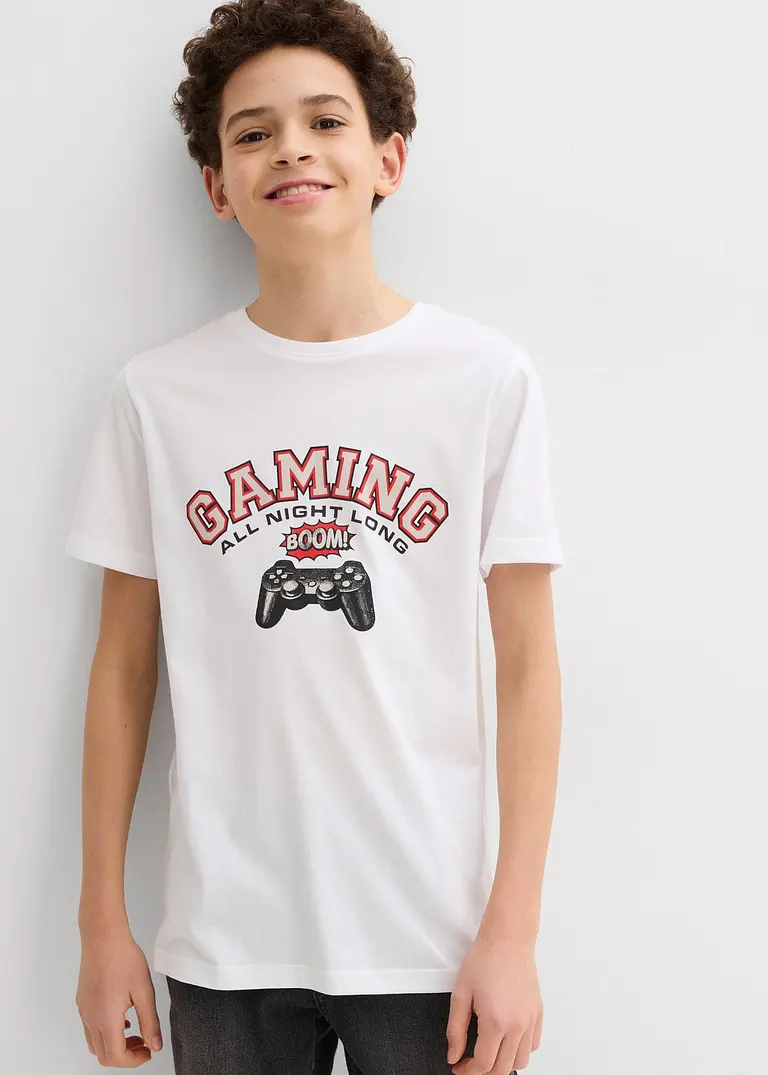 Bonprix Bedrucktes T-Shirt Im Praktischen 2er-Pack - Kinder