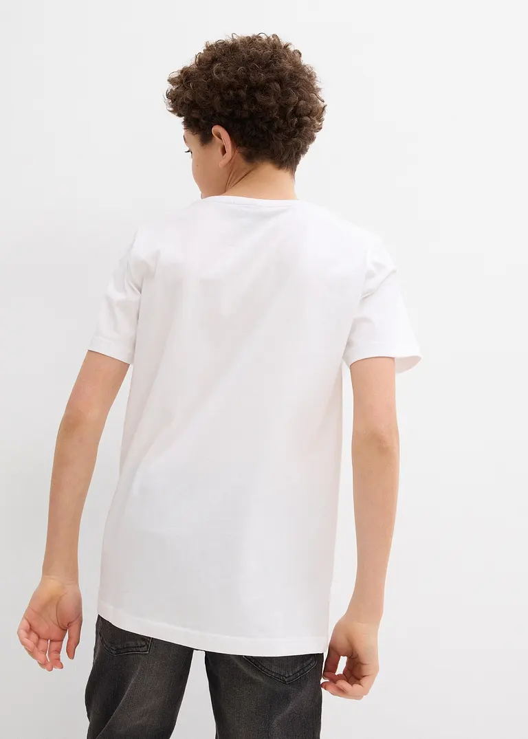 Bonprix Bedrucktes T-Shirt Im Praktischen 2er-Pack - Kinder