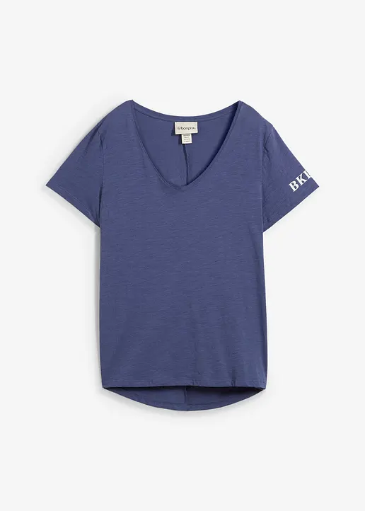 bonprix Bedrucktes T-Shirt in lockerer Schnittform - blau