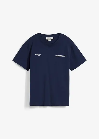 bonprix Bedrucktes T-Shirt locker geschnitten - blau - Damen