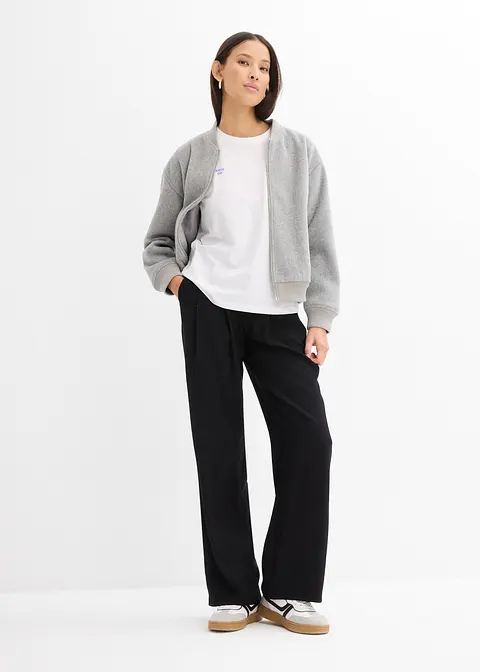 Bonprix Bedrucktes T-Shirt Locker Geschnitten - Weiß - Damen