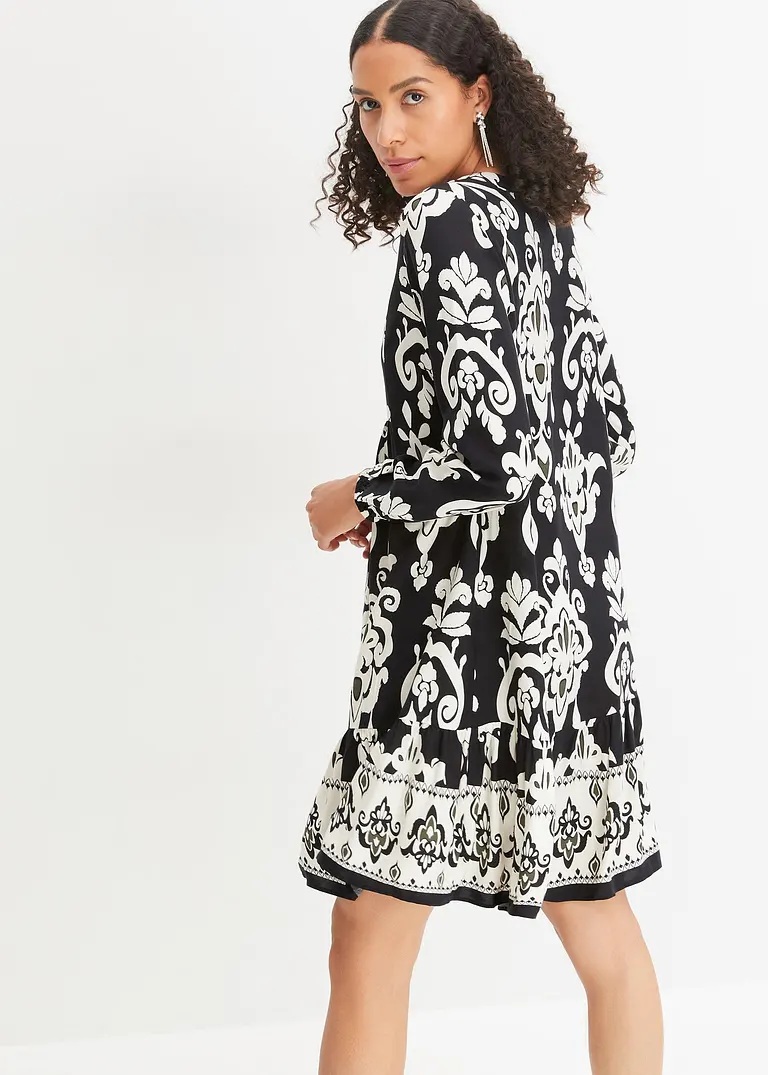 Bonprix Bedrucktes Tunika-Kleid Aus Nachhaltiger Viskose Mit Schönem Muster