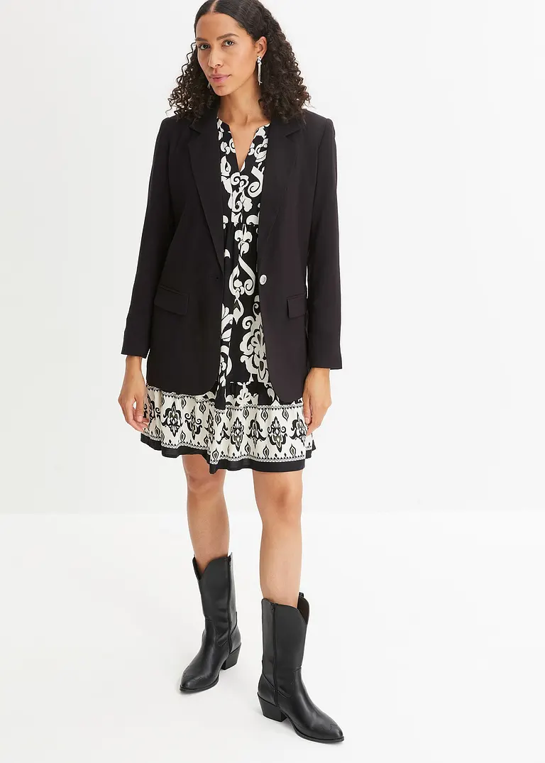 Bonprix Bedrucktes Tunika-Kleid Aus Nachhaltiger Viskose Mit Schönem Muster
