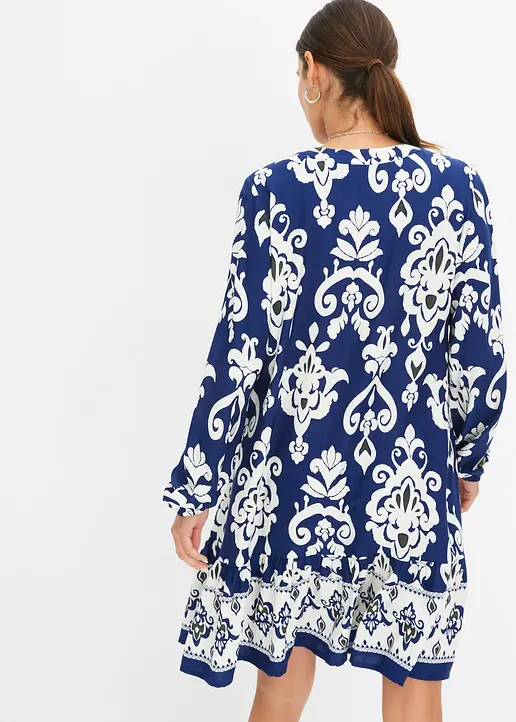 Bonprix Bedrucktes Tunika-Kleid Aus Nachhaltiger Viskose Mit Schönem Muster