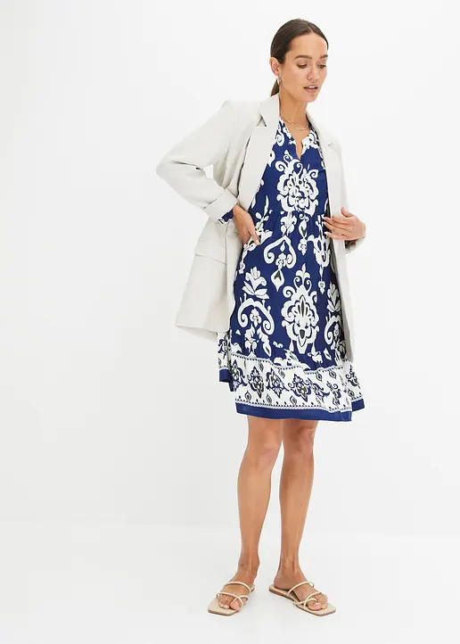 Bonprix Bedrucktes Tunika-Kleid Aus Nachhaltiger Viskose Mit Schönem Muster