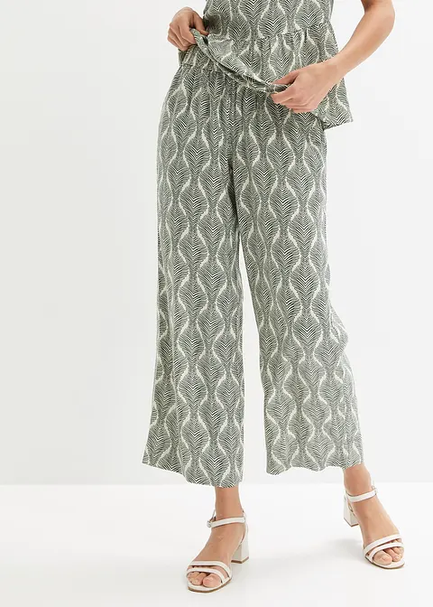 Bonprix Bequeme 7/8 Schlupfhose Mit Bequemen Gummibund Und Trendingem Druck