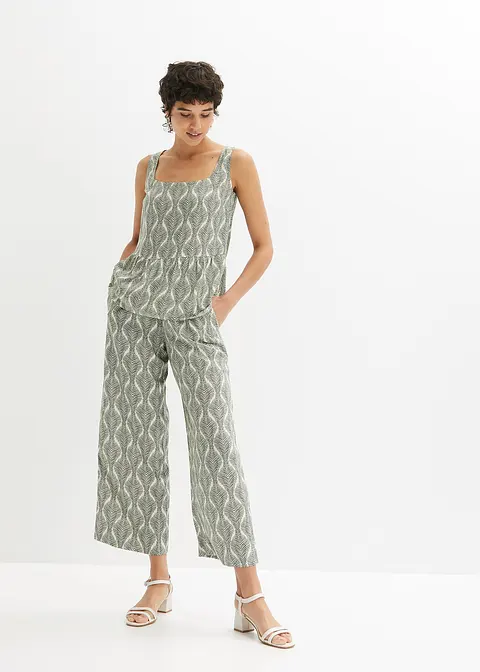 Bonprix Bequeme 7/8 Schlupfhose Mit Bequemen Gummibund Und Trendingem Druck