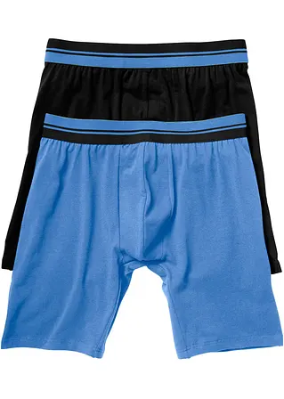 bonprix Bequeme Boxershorts in figurnaher Passform mit langem Bein und einem gestreiftem elastischen Bund