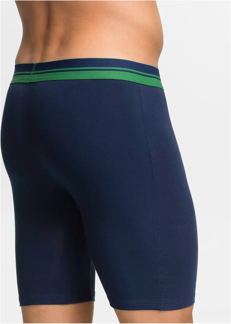 Bonprix Bequeme Boxershorts In Figurnaher Passform Mit Langem Bein Und Einem Gestreiftem Elastischen Bund