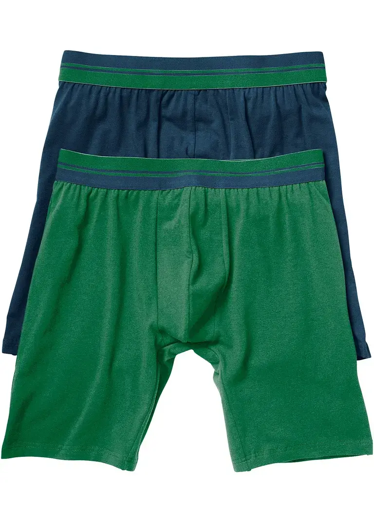 bonprix Bequeme Boxershorts in figurnaher Passform mit langem Bein und einem gestreiftem elastischen Bund