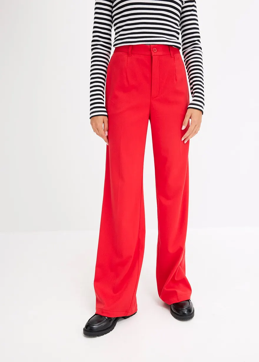 Bonprix Bequeme Businesshose Mit Recyceltem Polyester - Rot