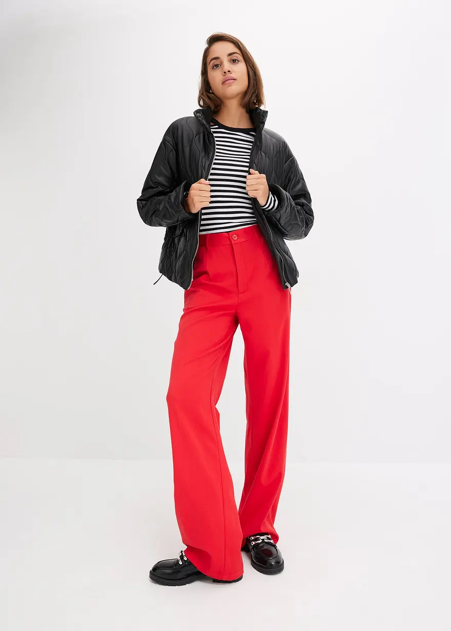 Bonprix Bequeme Businesshose Mit Recyceltem Polyester - Rot