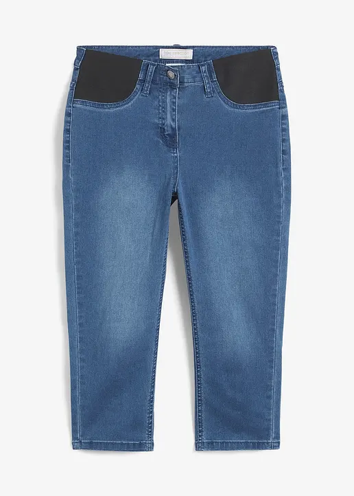 bonprix Bequeme Capri-Jeans für den Alltag - blau - Damen