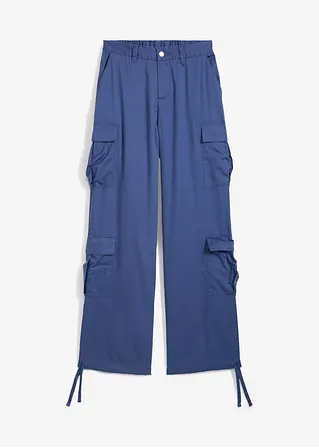 bonprix Bequeme Cargo-Hose mit seitlichen Taschen und Bindedetail am Saum