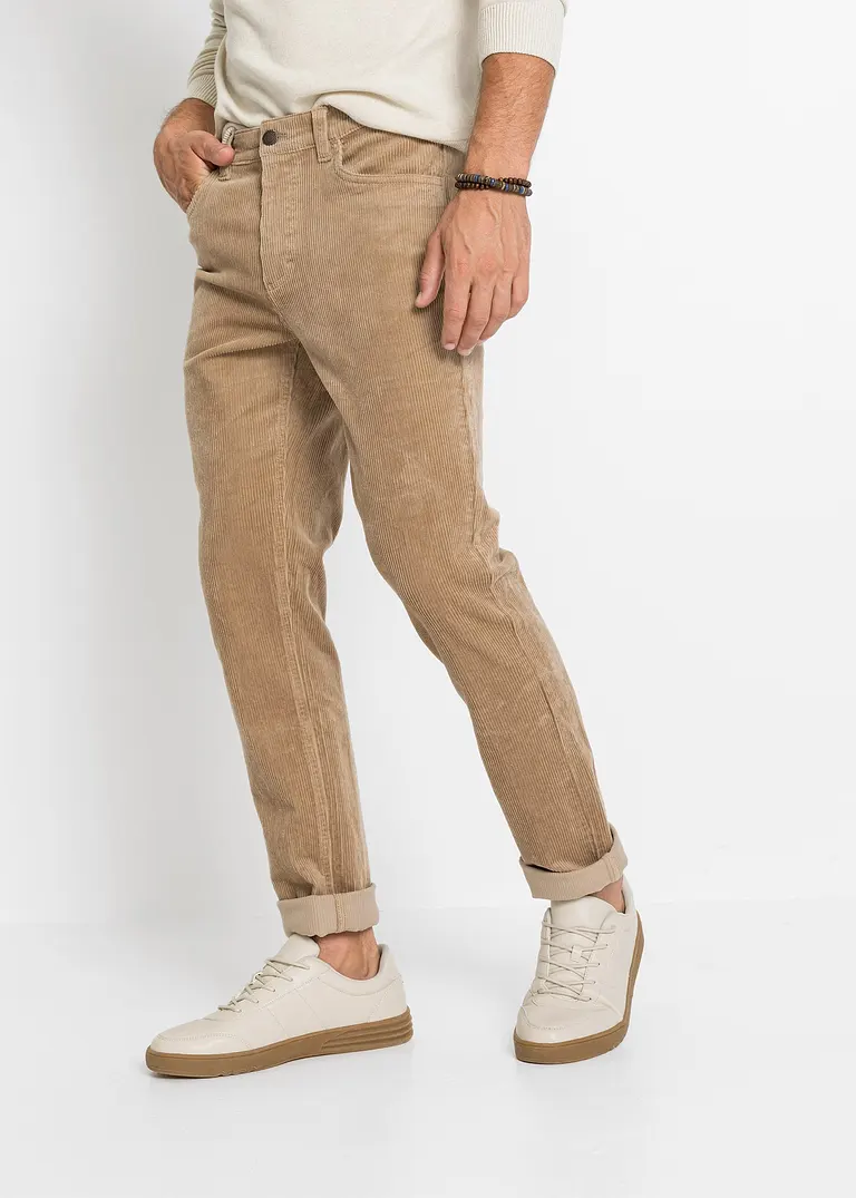 Bonprix Bequeme Cordhose Mit Stretchanteil Für Mehr Komfort - Braun