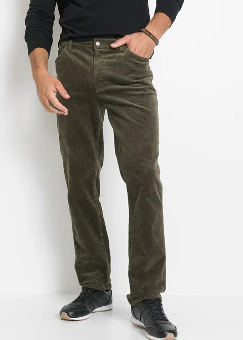 Bonprix Bequeme Cordhose Mit Stretchanteil Für Mehr Komfort - Grün