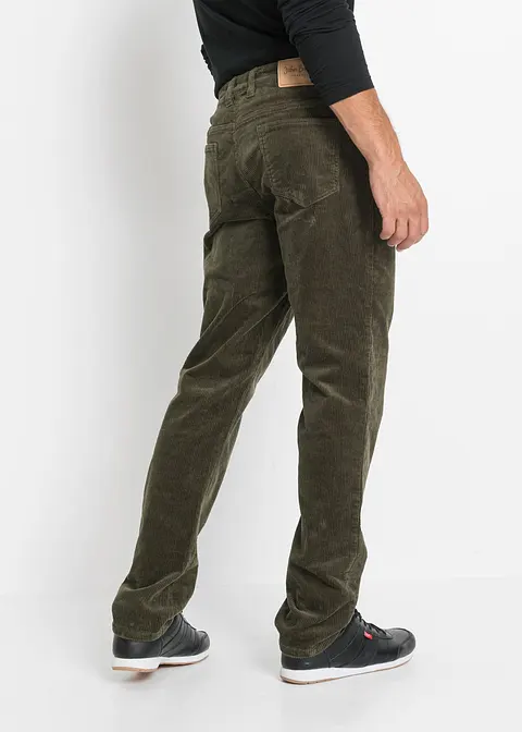 Bonprix Bequeme Cordhose Mit Stretchanteil Für Mehr Komfort - Grün