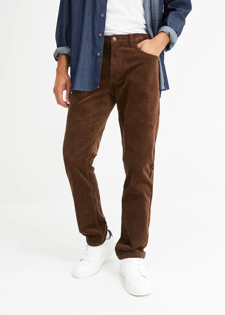 Bonprix Bequeme Cordhose Mit Stretchanteil Für Mehr Komfort - Braun