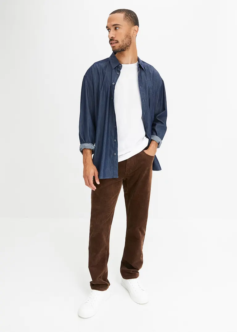 Bonprix Bequeme Cordhose Mit Stretchanteil Für Mehr Komfort - Braun