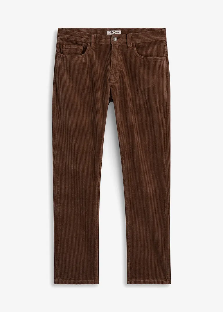 bonprix Bequeme Cordhose mit Stretchanteil für mehr Komfort - braun