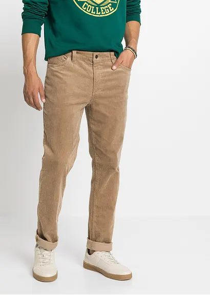 Bonprix Bequeme Cordhose Mit Stretchanteil Für Mehr Komfort - Braun