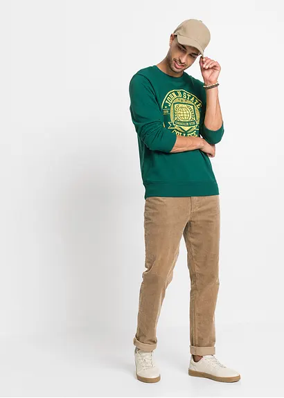 Bonprix Bequeme Cordhose Mit Stretchanteil Für Mehr Komfort - Braun