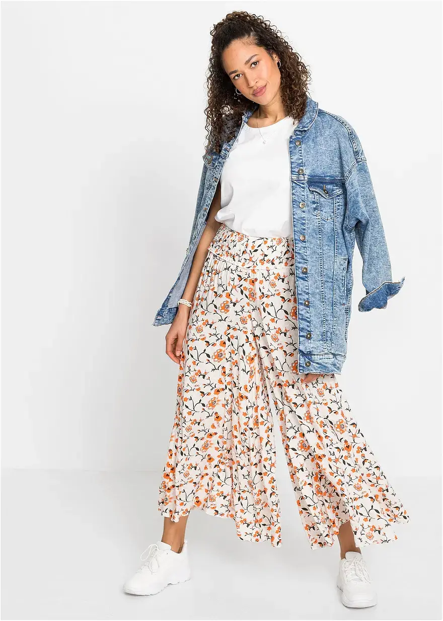 Bonprix Bequeme Hose Aus Fließender Viskose Mit Weitem Bein