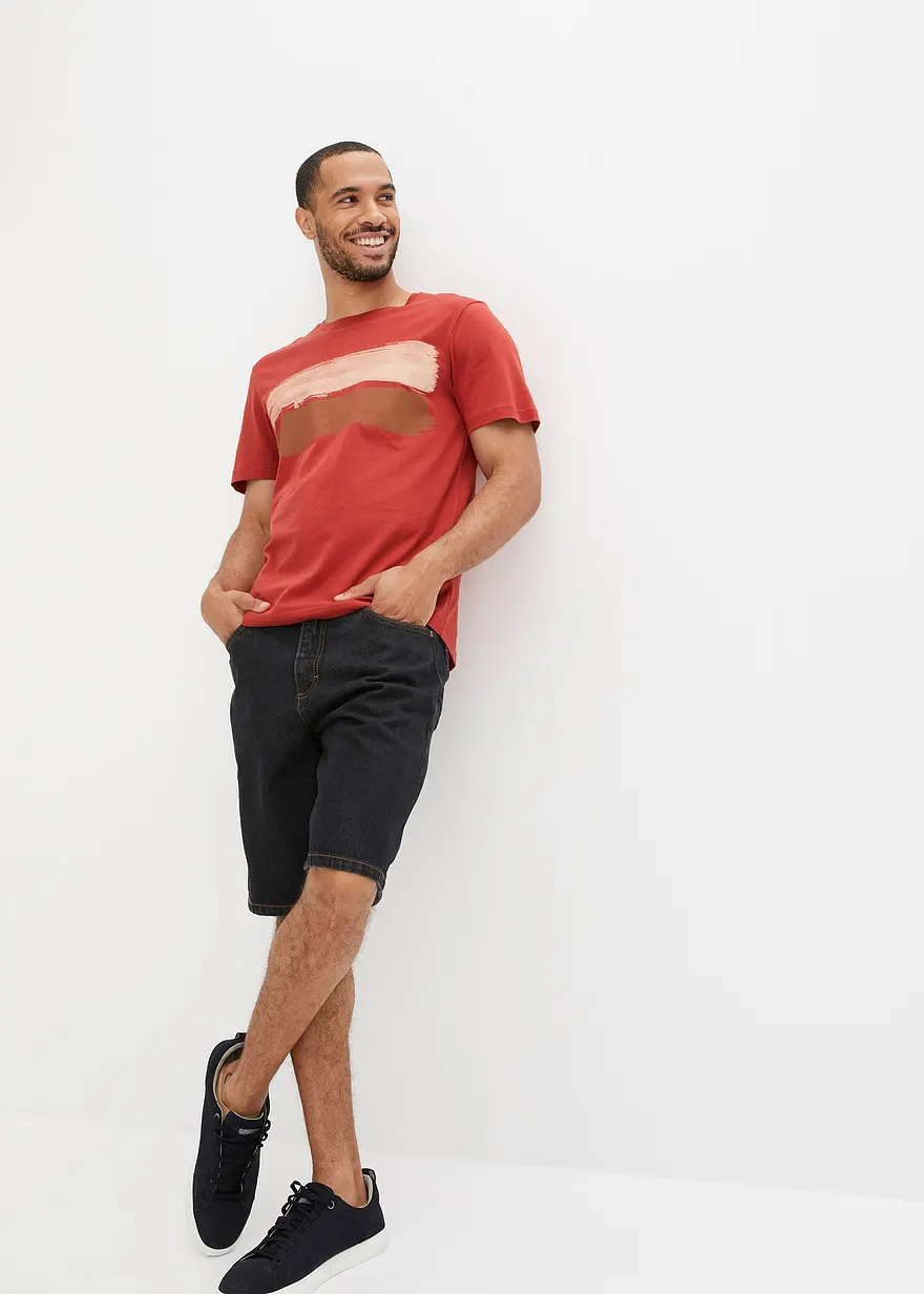 Bonprix Bequeme Jeans-Bermuda In 5-Pocket-Form Aus Stabilem Denim