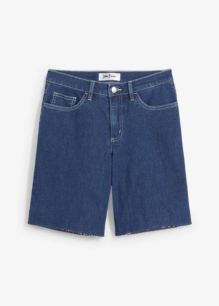 bonprix Bequeme Jeans-Bermuda mit Stretch - blau - Damen