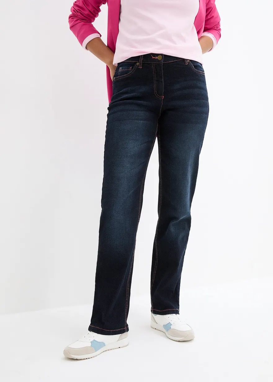 Bonprix Bequeme Jeans Mit Stretch-Anteil Und Teilgummizug Am Bund - Damen