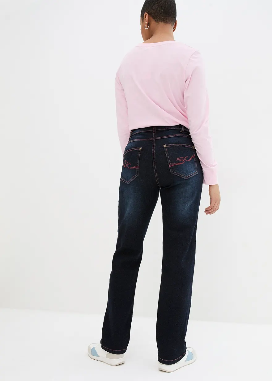 Bonprix Bequeme Jeans Mit Stretch-Anteil Und Teilgummizug Am Bund - Damen