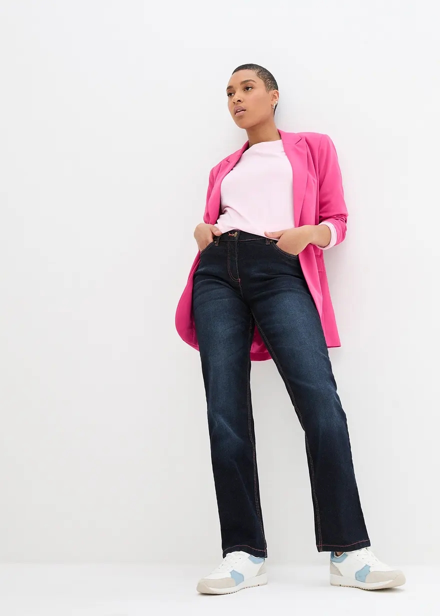 Bonprix Bequeme Jeans Mit Stretch-Anteil Und Teilgummizug Am Bund - Damen
