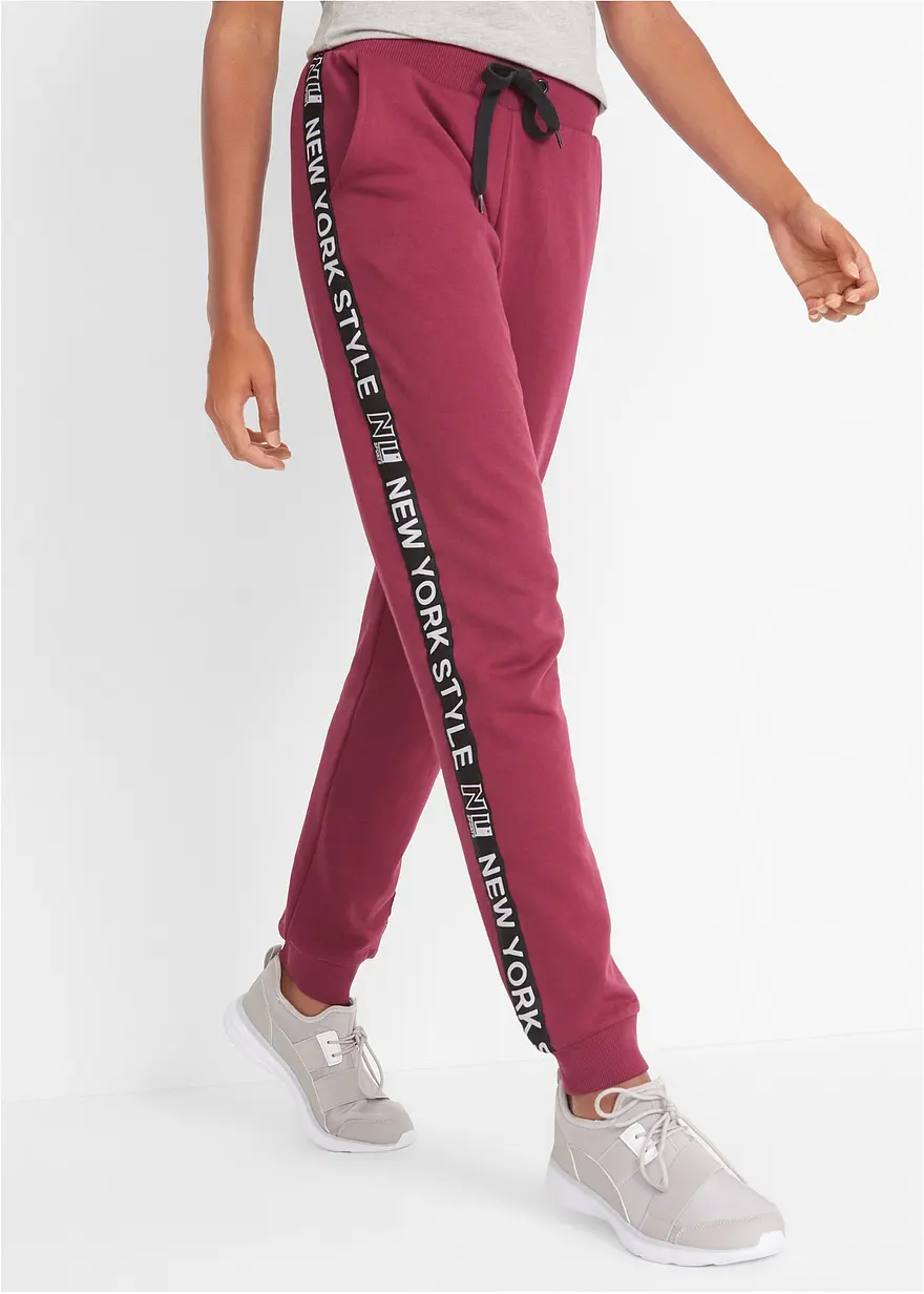 Bonprix Bequeme Jogginghose Aus Einem Innen Weich Angerautem Stretch-Material Mit Eingriffstaschen Regular Fit
