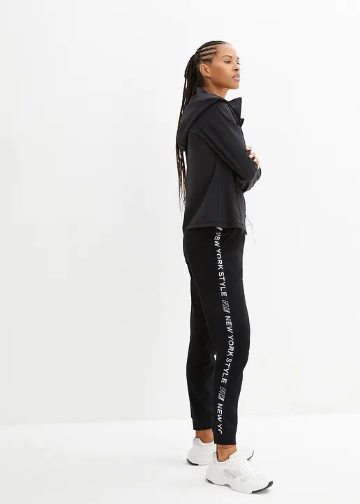 Bonprix Bequeme Jogginghose Aus Einem Innen Weich Angerautem Stretch-Material Mit Eingriffstaschen Regular Fit