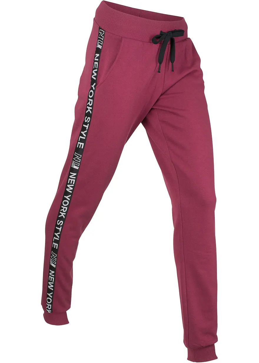bonprix Bequeme Jogginghose aus einem innen weich angerautem Stretch-Material mit Eingriffstaschen Regular Fit