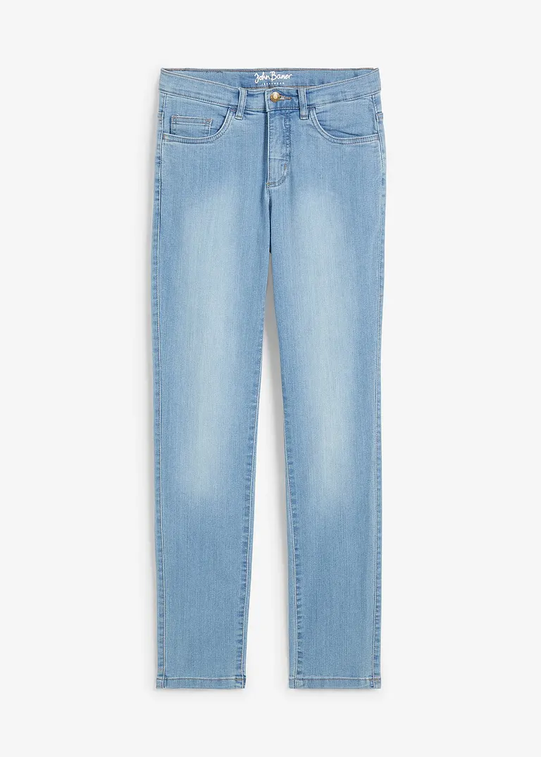 bonprix Bequeme Komfort-Stretch-Jeans Straight - blau petite