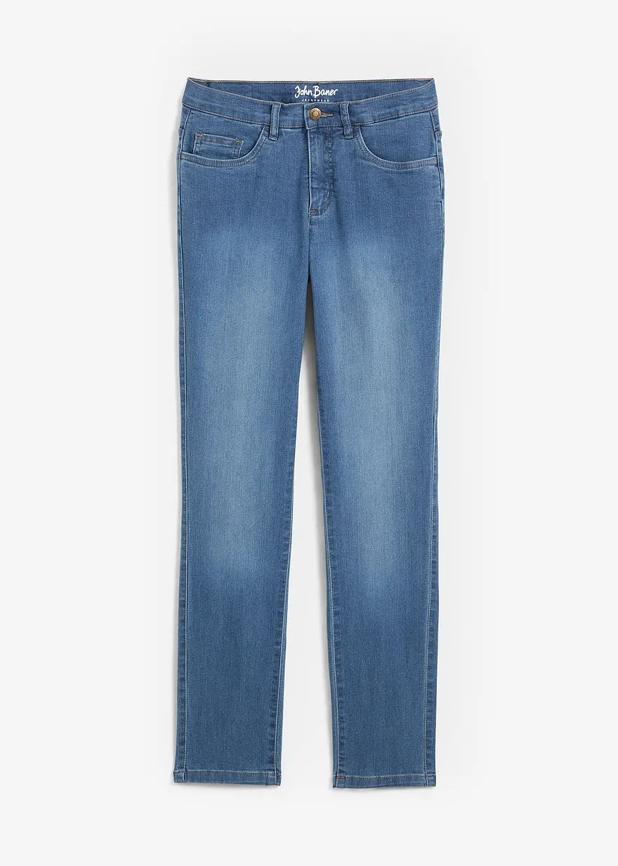 bonprix Bequeme Komfort-Stretch-Jeans Straight - blau petite