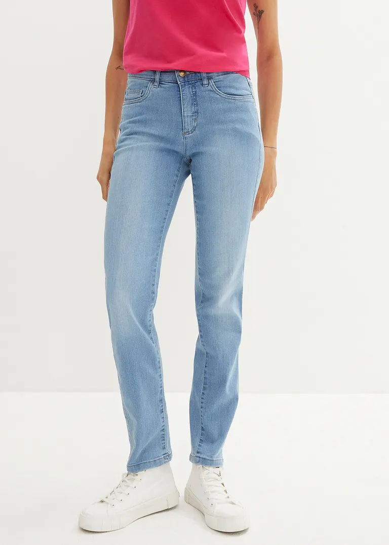Bonprix Bequeme Komfort-Stretch-Jeans Straight - Blau Regular