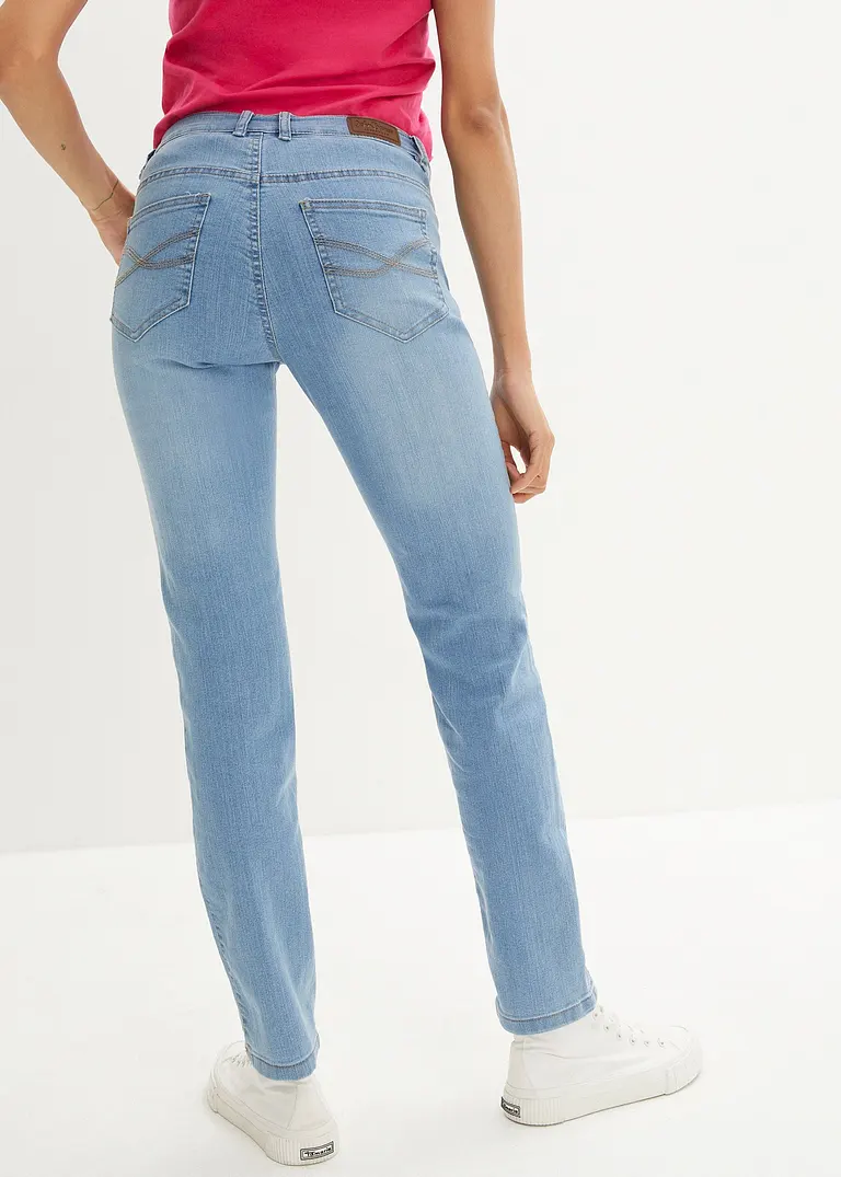 Bonprix Bequeme Komfort-Stretch-Jeans Straight - Blau Regular