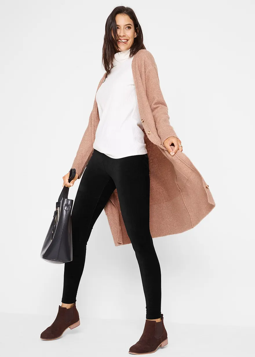 Bonprix Bequeme Leggings Aus Feincord Wirkt Durch Den Breitem Komfortbund Formgebend