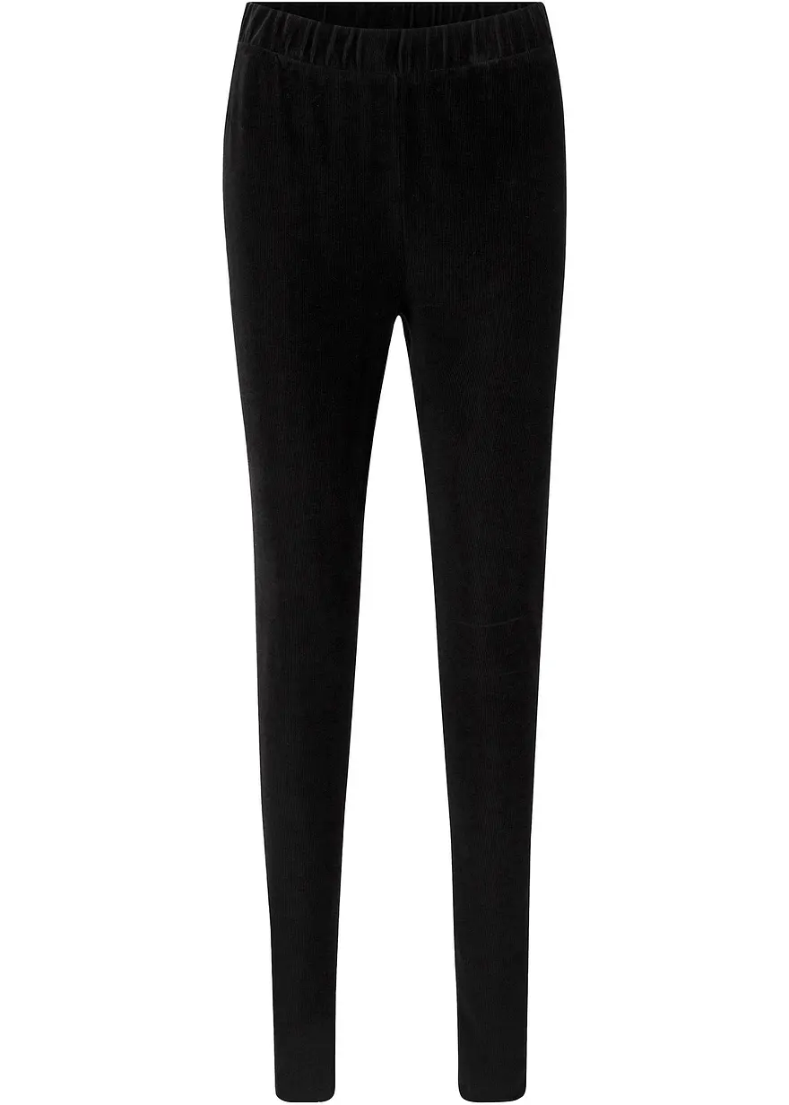 bonprix Bequeme Leggings aus Feincord wirkt durch den breitem Komfortbund formgebend