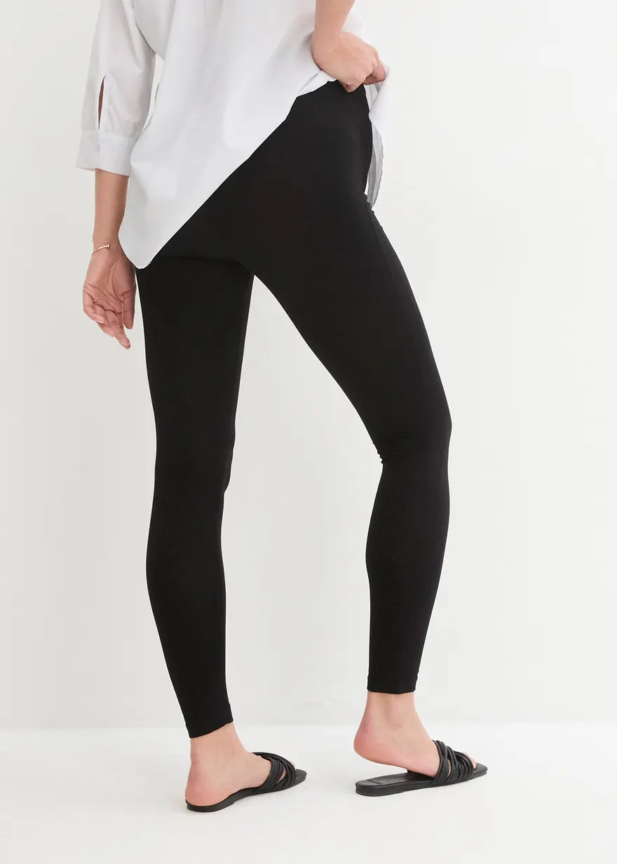 Bonprix Bequeme Leggings Für Die Schwangerschaft - Schwarz+schwarz