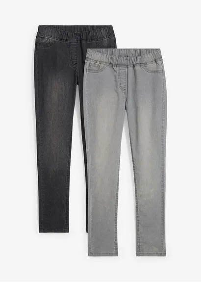 bonprix Bequeme Mädchen Jeggings im 2er Pack - Kinder