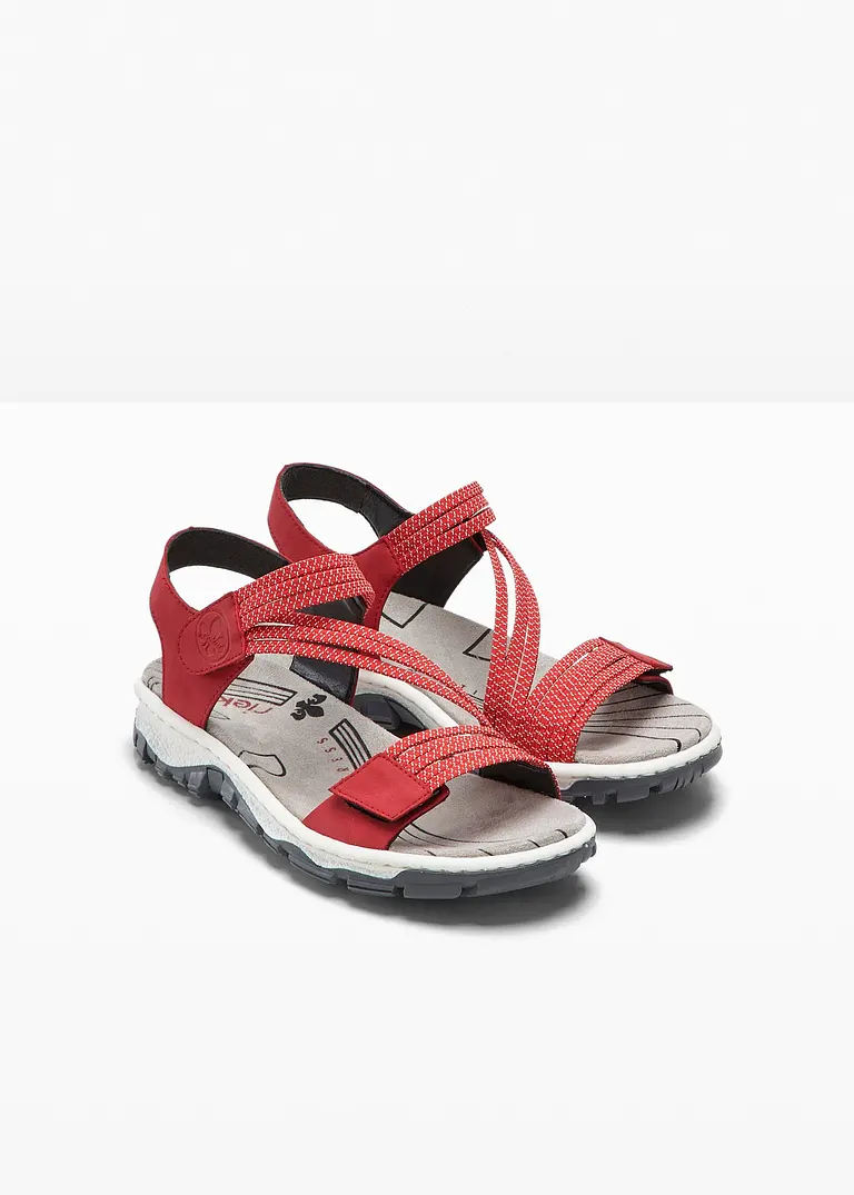 Bonprix Bequeme Rieker Sandale Im Sportlichen Design - Rot