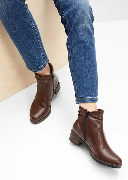 Bonprix Bequeme Rieker Stiefelette Mit Warmfutter - Braun