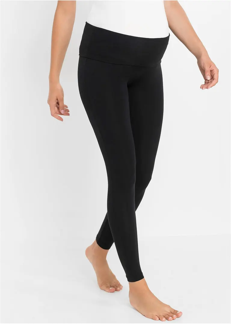 Bonprix Bequeme Schwangerschaftsleggings Aus Jersey - Schwarz